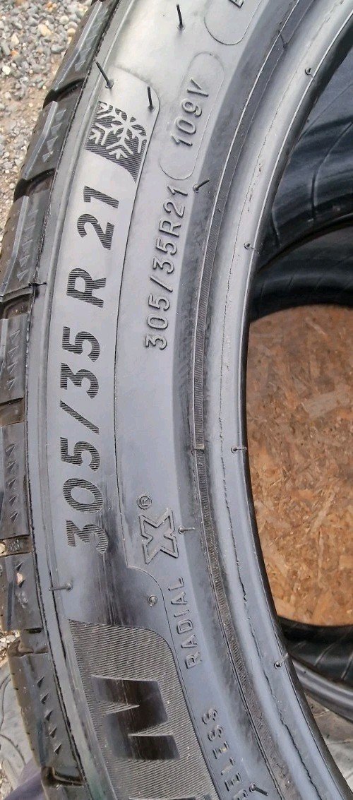 2X 305-35-21 Tyres 109V, MICHELIN Pilot Alpin5 SUV NO, Extra Load, - Image 9