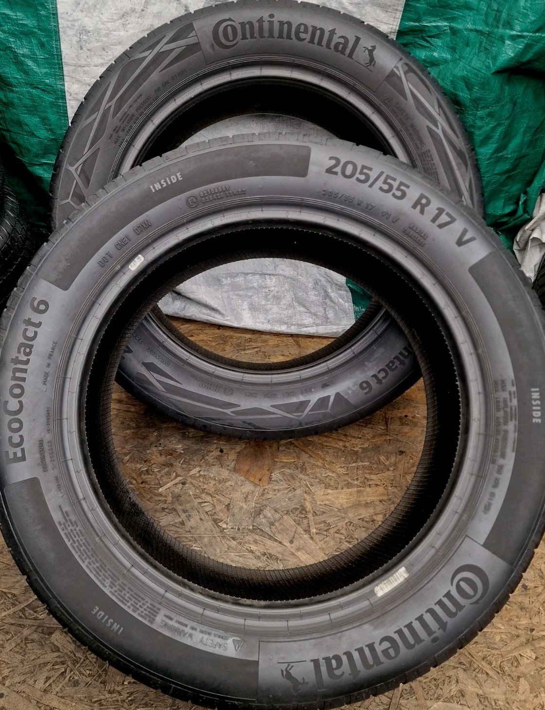 2x 205 55 R17 Tyres 91V , CONTINENTAL ContiEcoContact6, Made In France, 5.5mm - Image 6