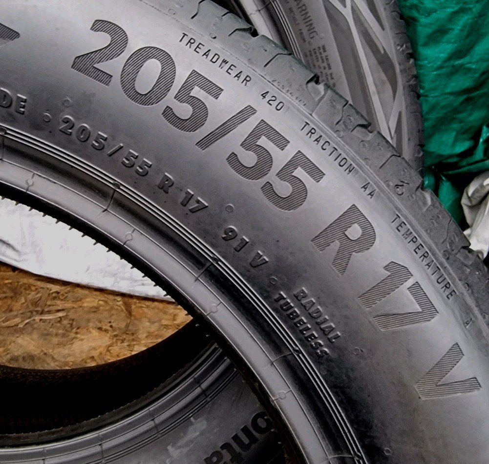 2x 205 55 R17 Tyres 91V , CONTINENTAL ContiEcoContact6, Made In France, 5.5mm - Image 10