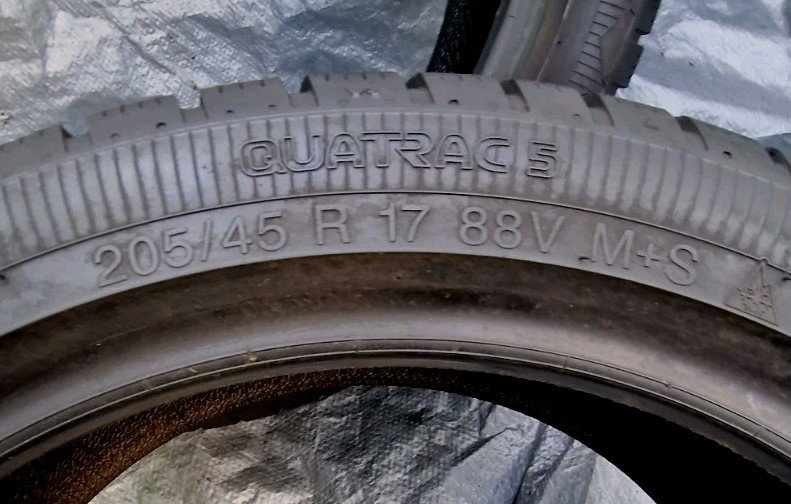 2 X 205 45 17 Tyres 88V , Vredestine Quatrac5 , Made In Netherlands, - Image 8