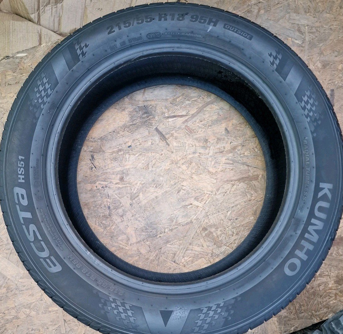 2 X 215 55 18 Tyres 95H , KUMHO -ECSTA HS51 , Made In Korea - Image 7
