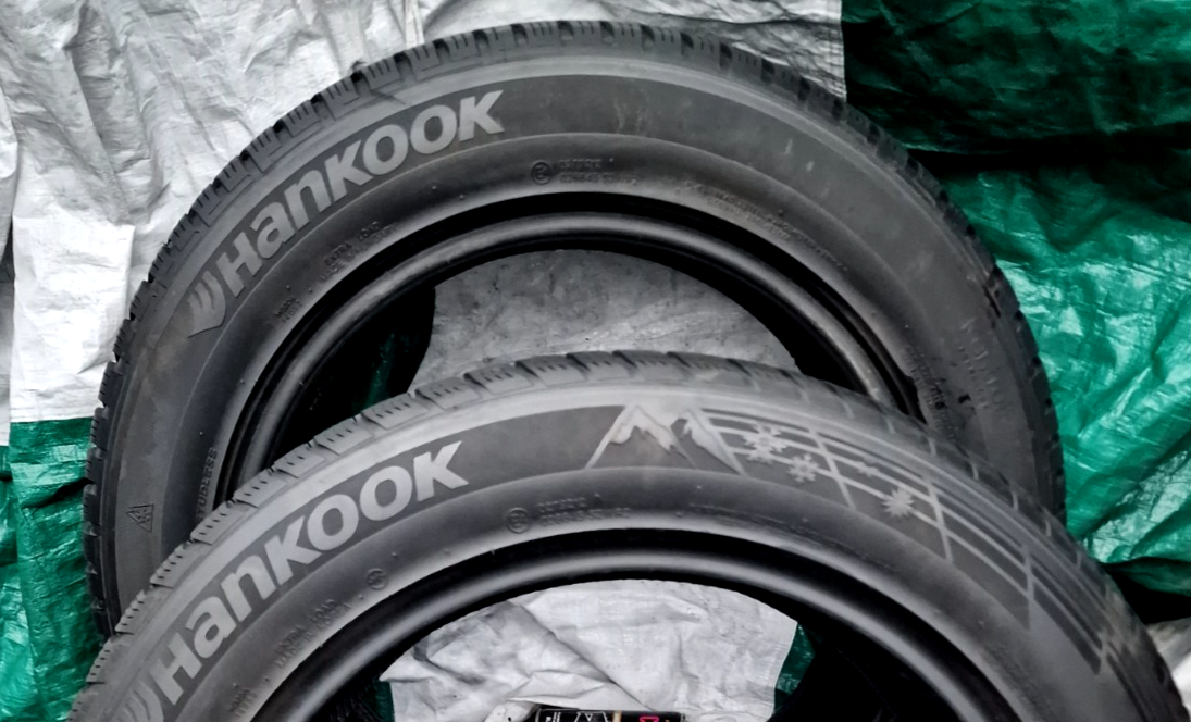 2x 235/55/R19 105V M+S HANKOOK I*cept Evo 2 SUV WINTER PART WORN TIRES TREAD 5MM - Image 5