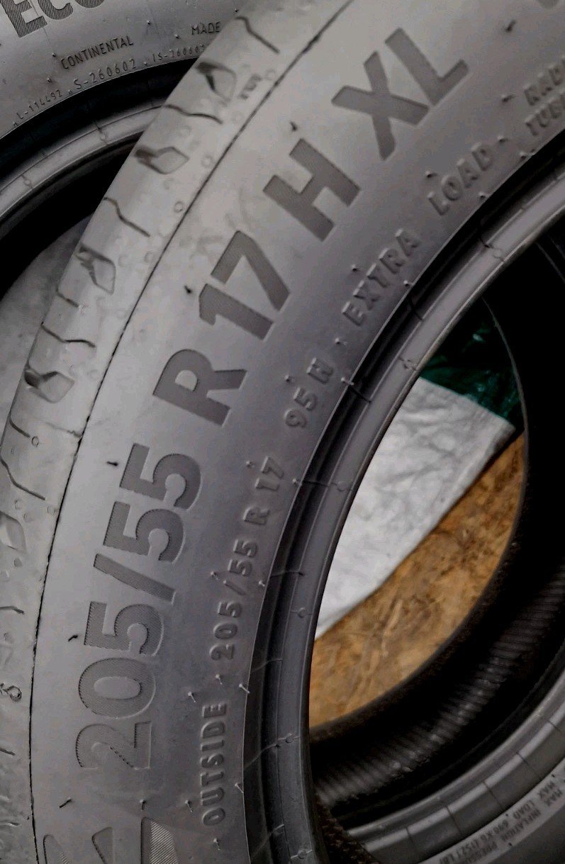 2x 205 55 R17 Tyres 95ZH , CONTINENTAL ContiEcoContact6, Extra Load - Image 9