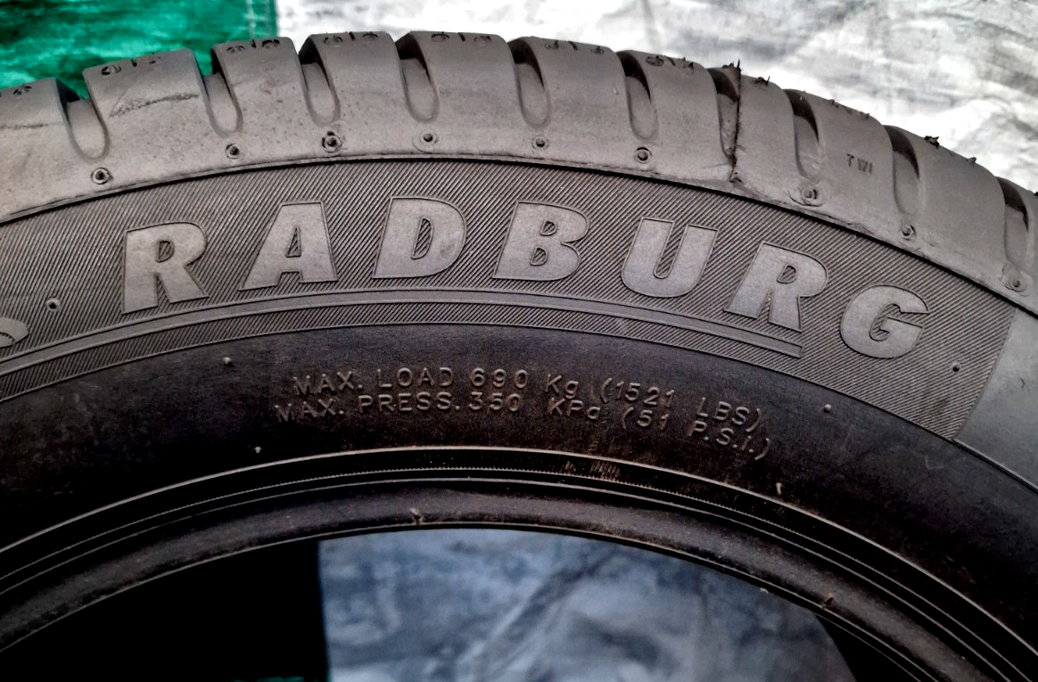 2 X 225 55 16 Tyres , RADBURG Sport RS3, Made In EU , RETREAD , EUROPEAN STANDAR - Image 7